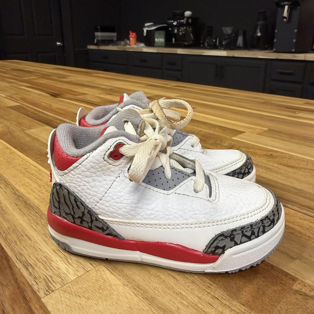Air Jordan 3 Retro (TD) Fire Red DM0968-160 Shoes Sneakers Toddler Size 6c